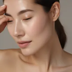 敏感肌护理前后对比，女性轻拍面霜
